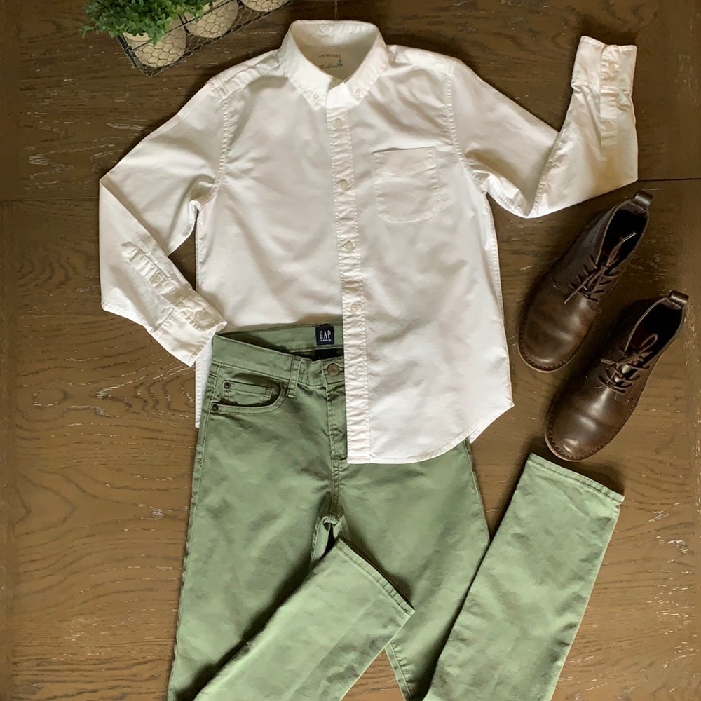 CREWCUTS Long Sleeve Shirt and GAPKIDS Pants